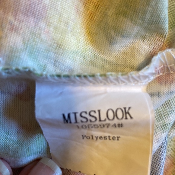 Misslook Large White T-Shirt with Artistic Multi-Colored Butterfly Floral Print - Picture 4 of 9